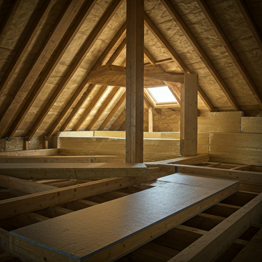 Pose d'isolation thermique en combles